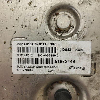 LANCIA MUSA FIAT IDEA ECU / 51872449 / MJD 8F2.I2 / HW00T / FPT
