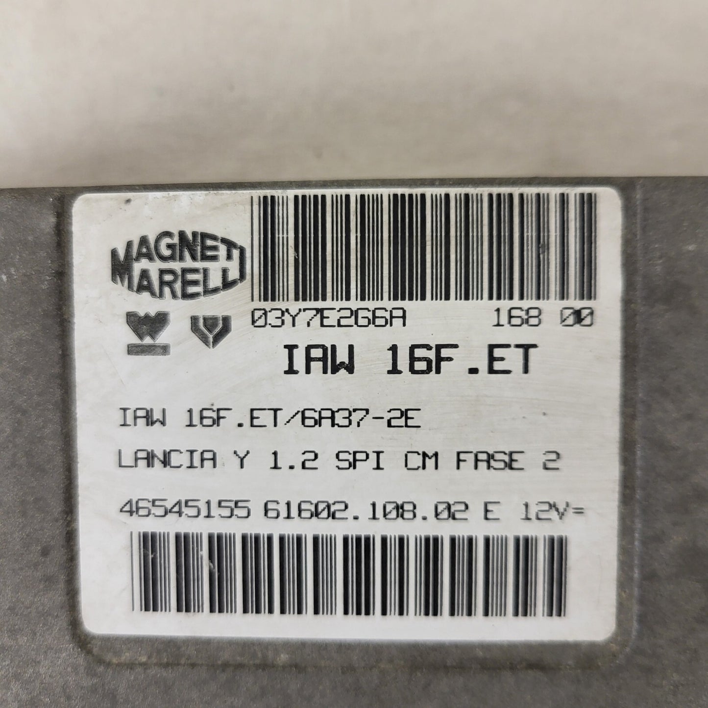 LANCIA Y 1.2 ECU / IAW 16F.ET / 46545155 /61602.108.02 / MAGNETI MARELLI