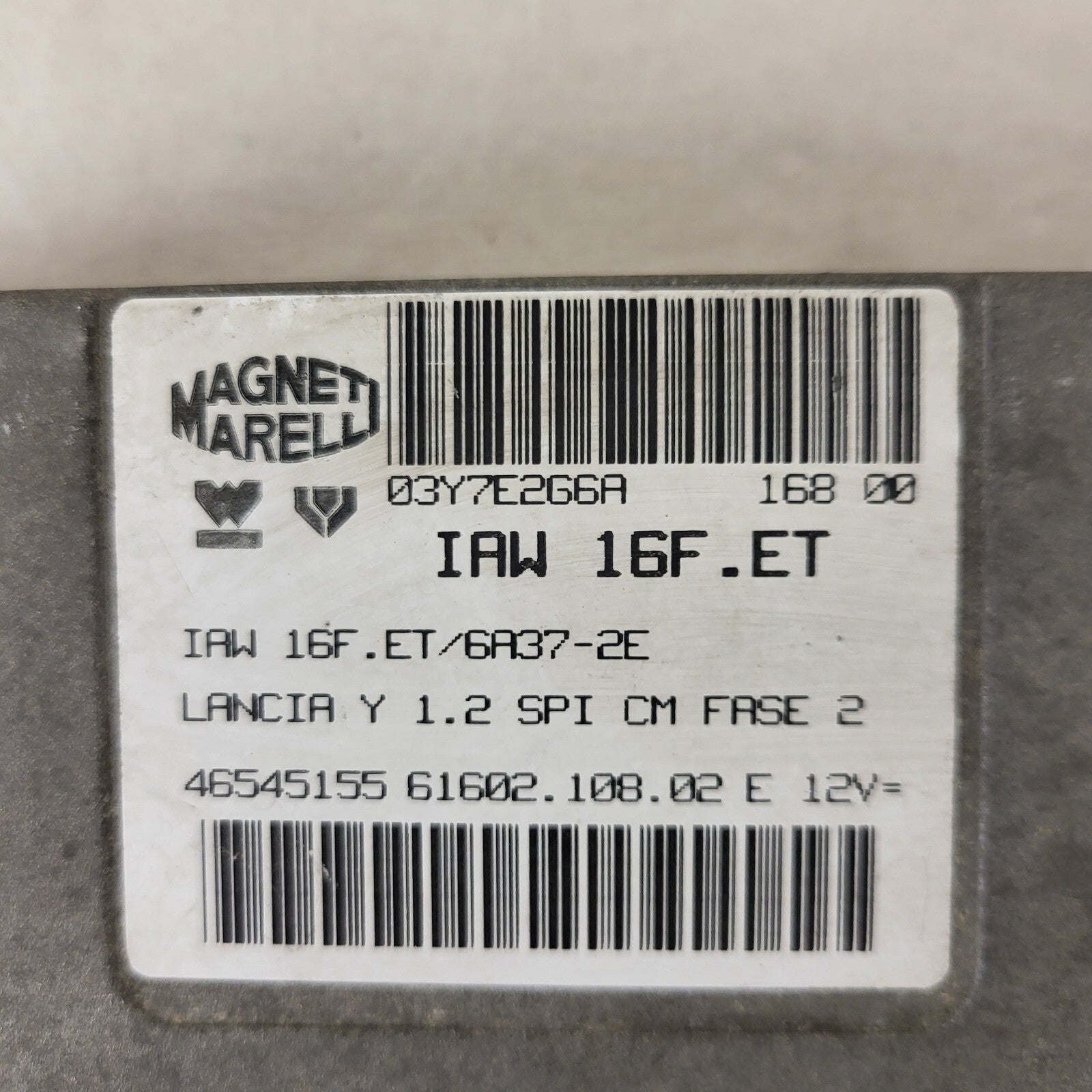 LANCIA Y 1.2 ECU / IAW 16F.ET / 46545155 /61602.108.02 / MAGNETI MARELLI