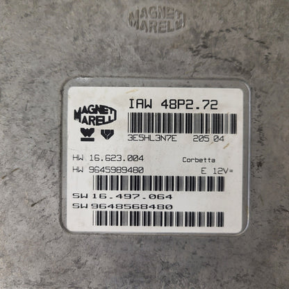 PEUGEOT CITROEN ECU / IAW 48P2.72 / SW 9648568480 / HW 9645989480 / MAGNETI MARE
