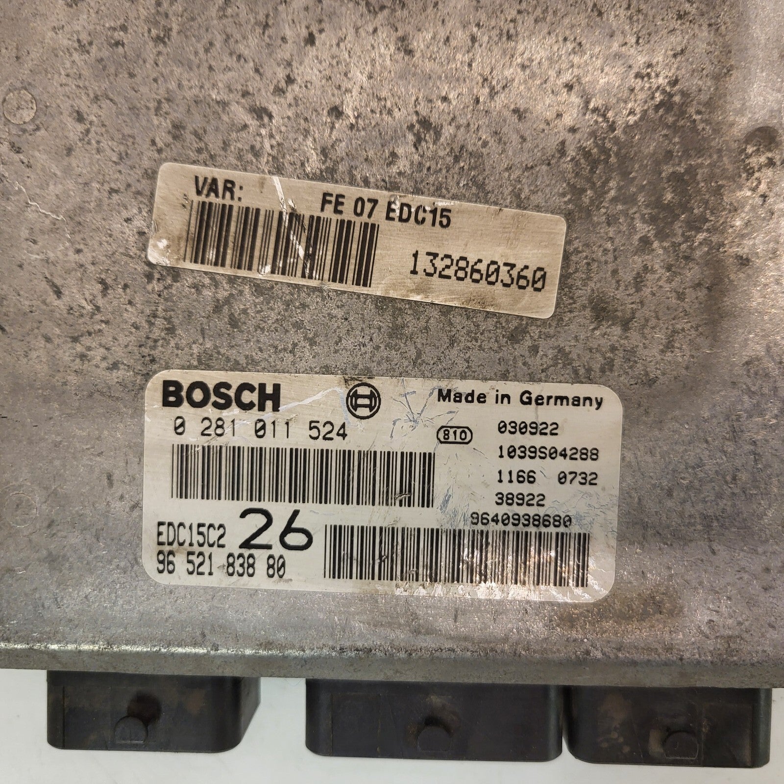 Citroen C5 ECU / 0281011524 / 9652183880 / 9640938680 / EDC15C2 / BOSCH