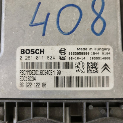 CITROEN C3 ECU / 0281011804 / EDC16C34 / 9662212280 / 9653958980 / BOSCH