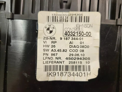 BMW DIESEL E90 E84 QUADRO STRUMENTI CONTACHILOMETRI TACHIMETRO 9187344-01