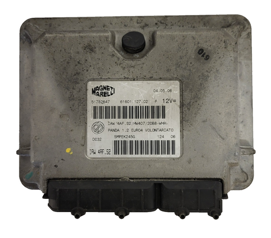 FIAT PANDA 1.2 ECU / 51782647 / IAW 4AF.S2 / HW407 / 61601.127.02