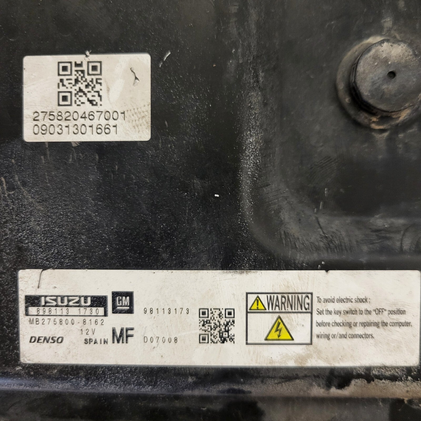 OPEL ASTRA ZAFIRA ECU / MB275800-8162 / 98113173 / D07008 / MF / DENSO