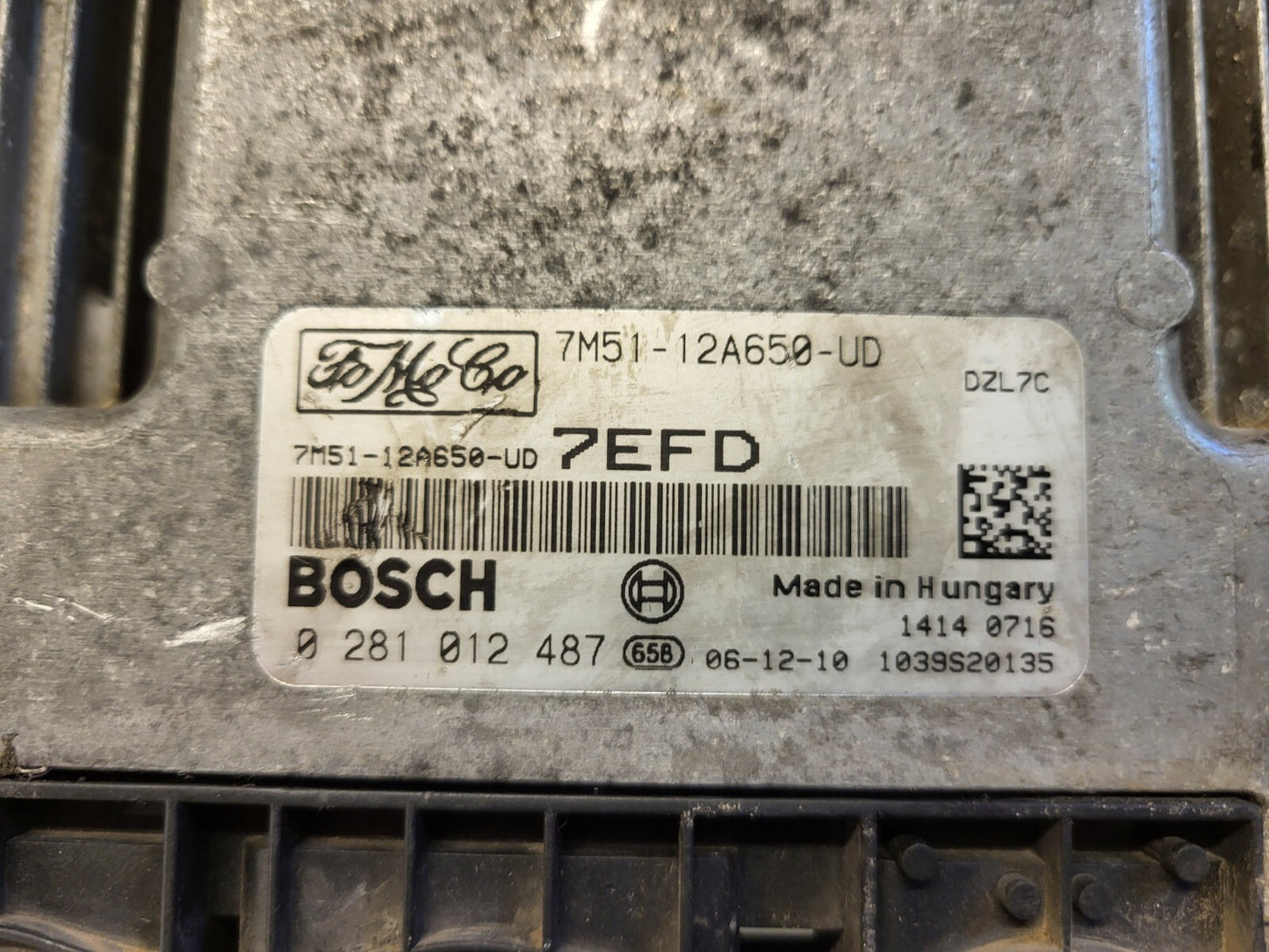 FORD ECU / 0281012487 / 7M51-12A650-UD  / 7EFD / 1039S20135 / BOSCH
