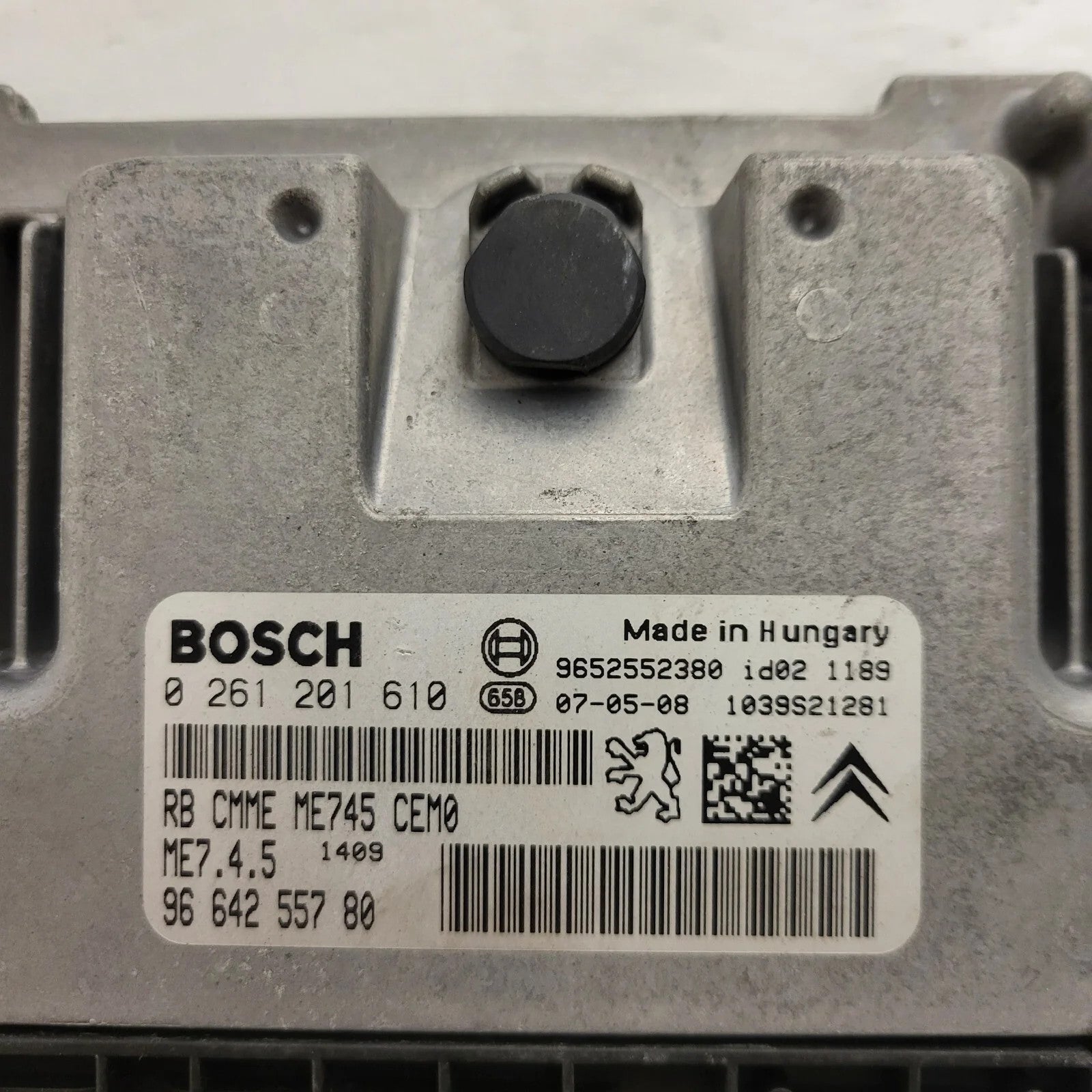PEUGEOT ECU / 0261201610 / ME7.4.5 / 9664255780 / 9652552380 / BOSCH