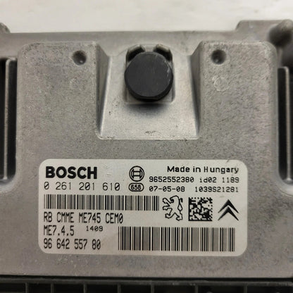PEUGEOT ECU / 0261201610 / ME7.4.5 / 9664255780 / 9652552380 / BOSCH