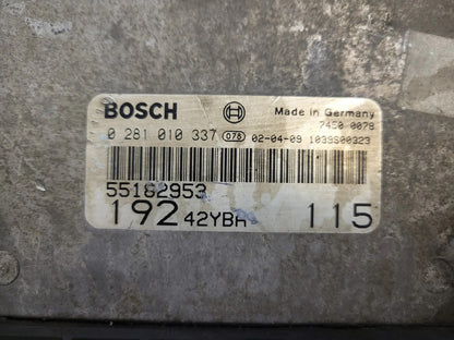 Fiat Stilo 1.9 JTD ECU / 0281010337 / 55182953 / 19242YBA / BOSCH