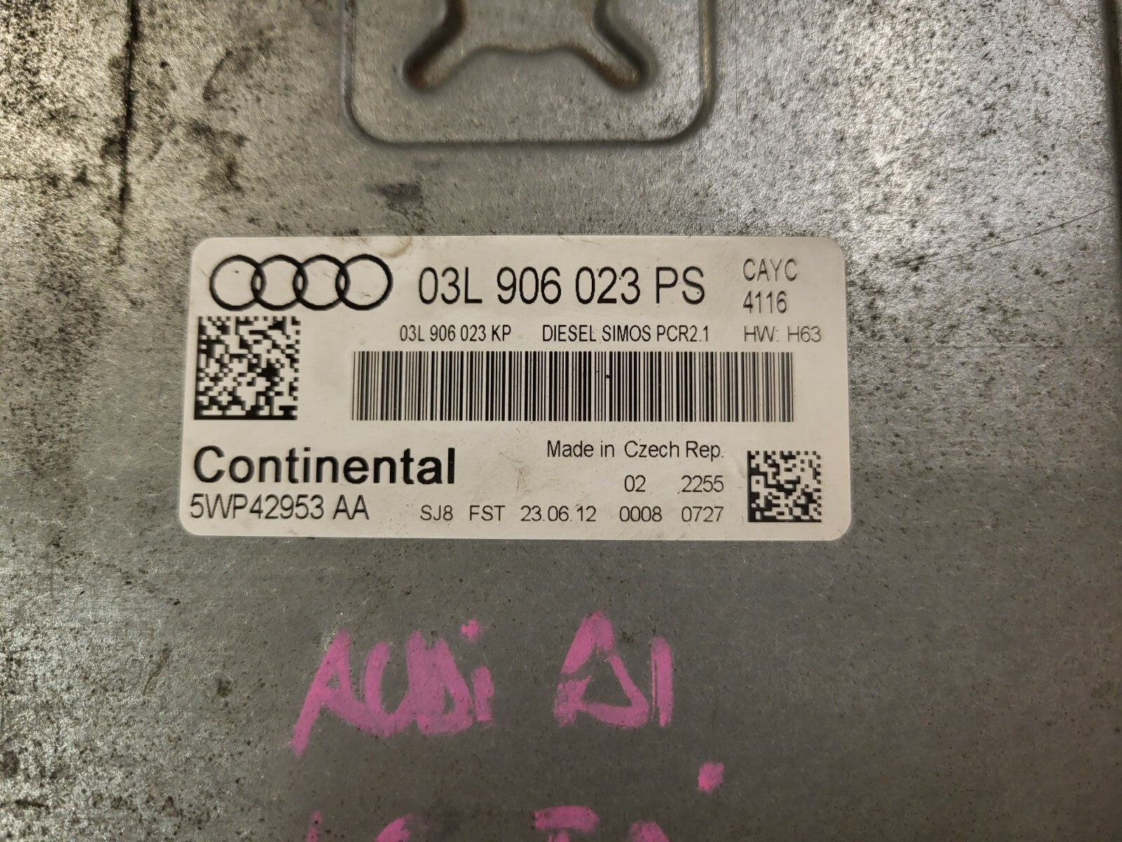 VW AUDI SEAT SKODA ECU / 03L906023PS / 5WP42953 / 5WP42953AA / 03L906023KP  CAYC