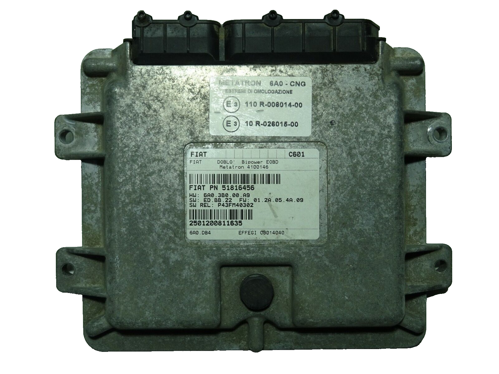 FIAT DOBLO BIPOWER ECU / 51816456 / 4100146 / METATRON