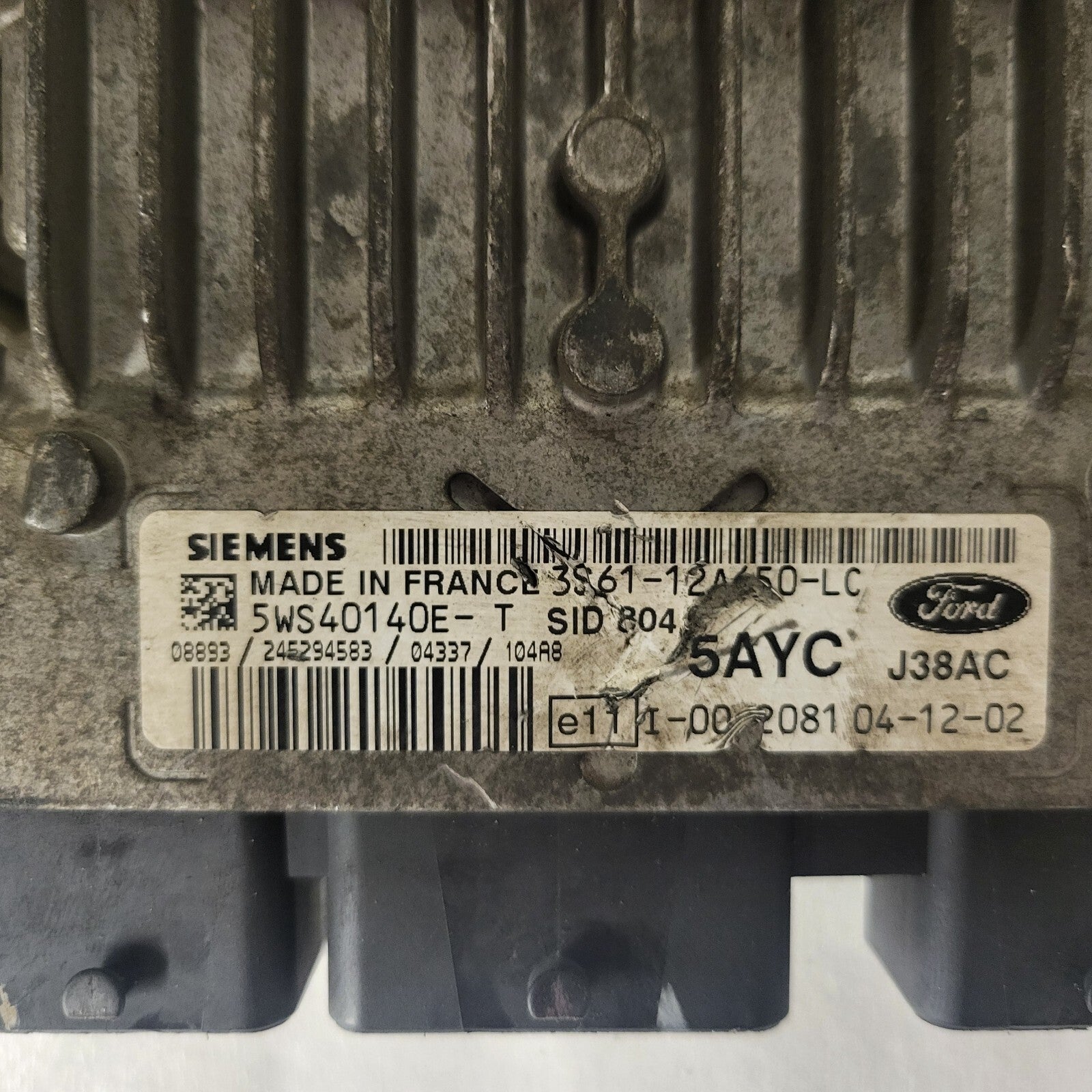 FORD FIESTA ECU / 3S61-12A650-LC / 5WS40140E-T / 5AYC / SID804 / J38A SIEMENS