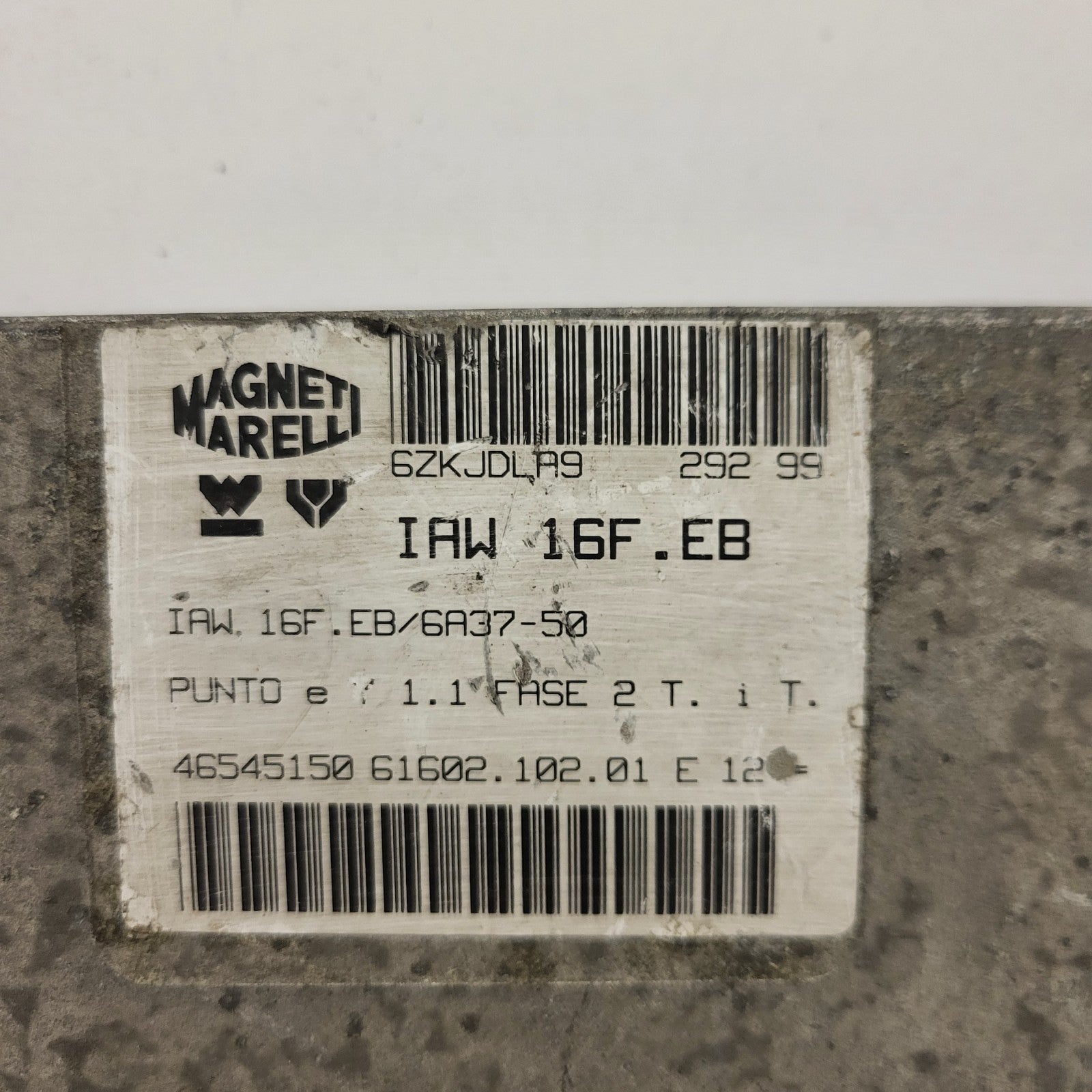 FIAT PUNTO LANCIA Y ECU / IAW16F.EB / 46545150 / 61602.102.01 / MAGNETI MARELLI