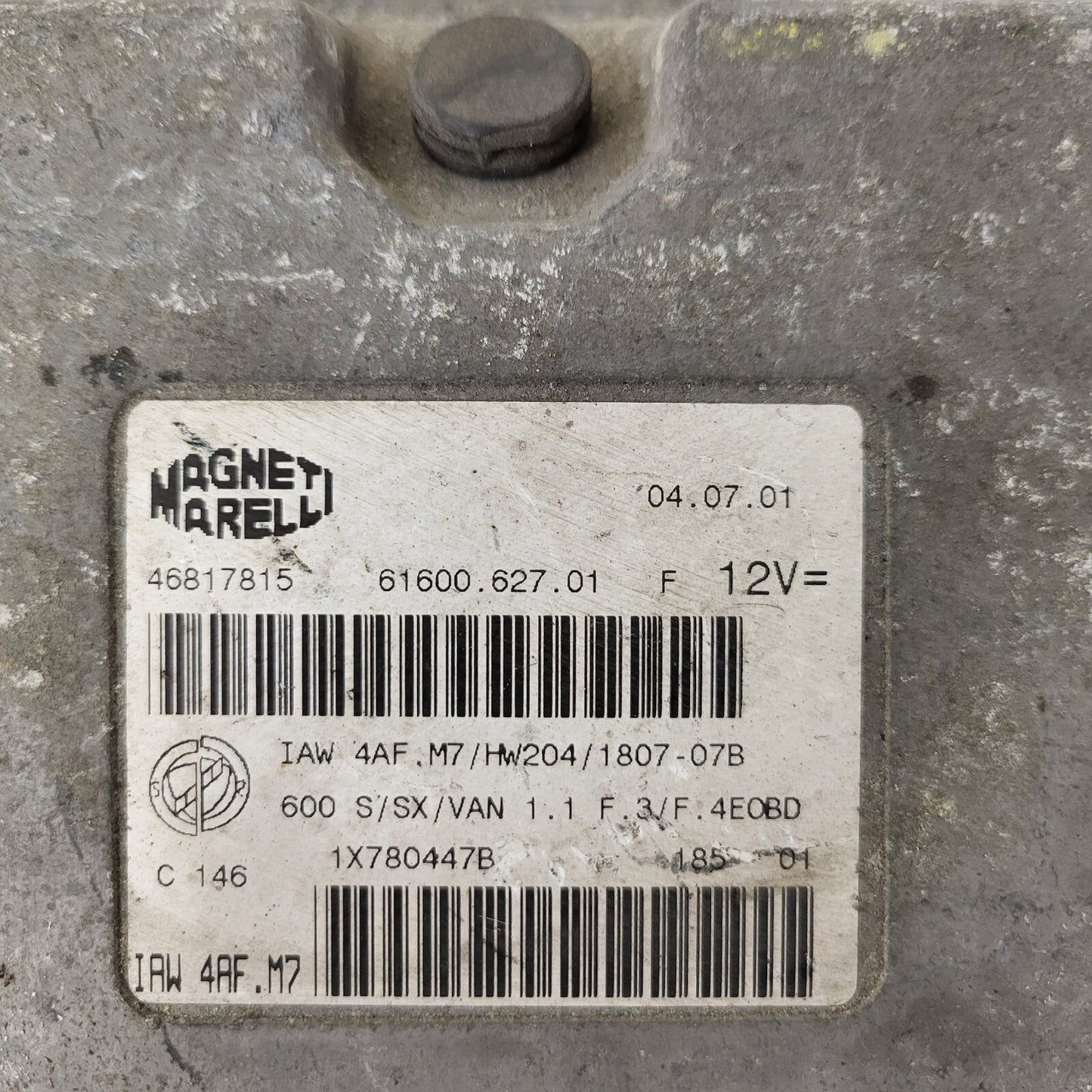 Fiat 600 ECU / IAW 4AF.M7 / 46817815 / HW204 / MAGNETI MARELLI