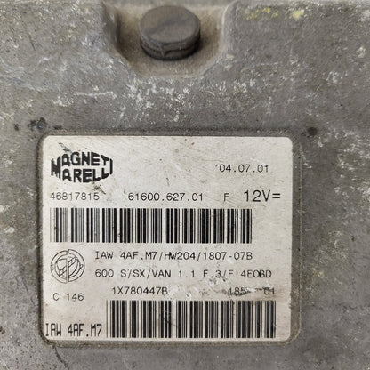 Fiat 600 ECU / IAW 4AF.M7 / 46817815 / HW204 / MAGNETI MARELLI