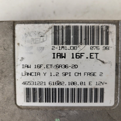 LANCIA Y 1.2 ECU / IAW 16F.ET / 46531221 / 61602.108.01 MAGNETI MARELLI