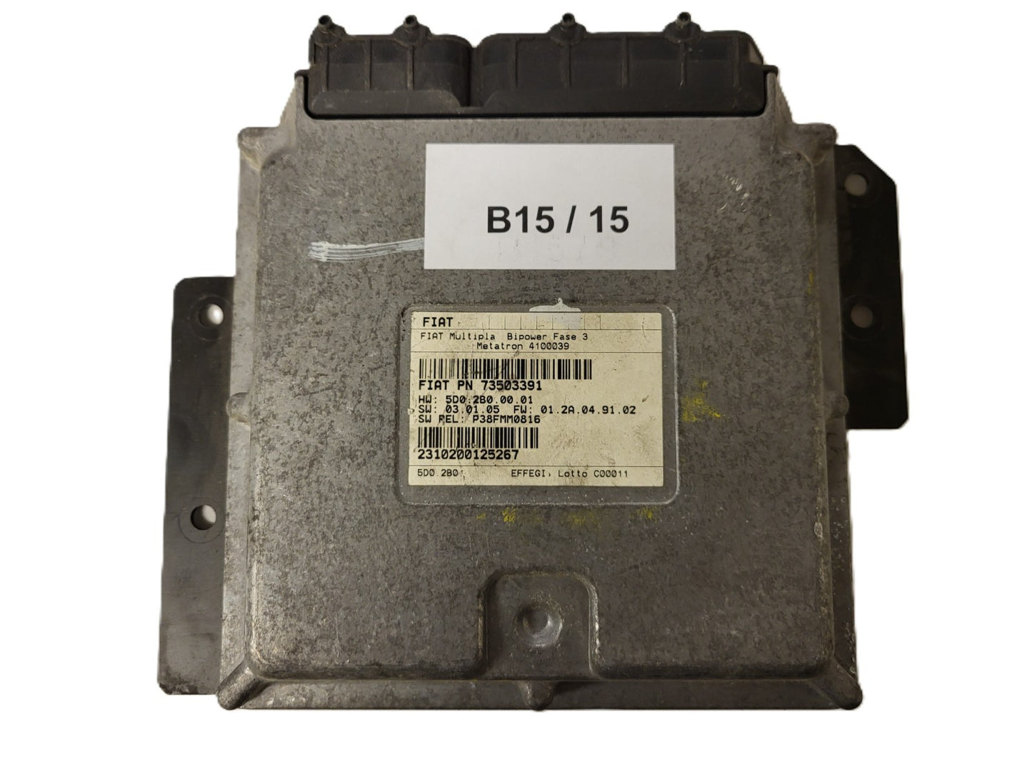 FIAT MULTIPLA BIPOWER ECU / 73503391 / 4100039 / 5D02B00001 / METATRON