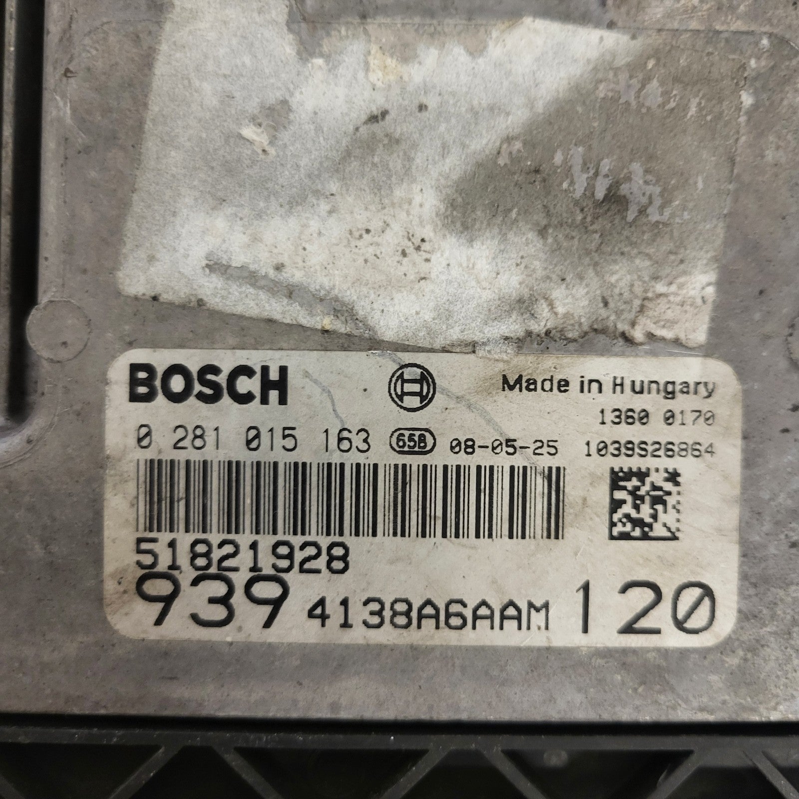 ALFA ROMEO 159 ECU / 0281015163 / 51821928  BOSCH