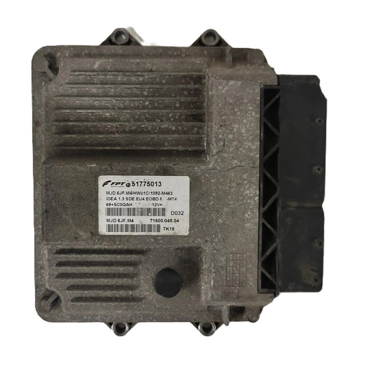 Fiat Idea 1.3 ECU / 51775013 / MJD 6JF.M4 / HW01C / 71600.045.04 / MAGNETI MAREL