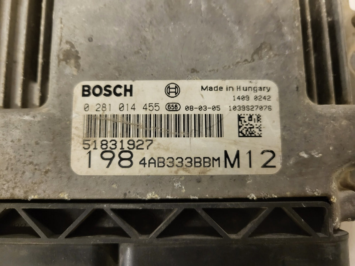 FIAT BRAVO ECU / 0281014455 / 51831927 / 1039S27076 / BOSCH