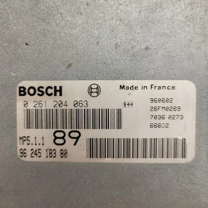 Peugeot CITROEN ECU / 0261204063 / 9624518380 / MP5.1.1 / BOSCH