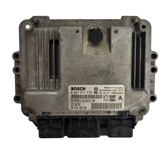 PEUGEOT CITROEN ECU / 0281012619 / 9661032980 / EDC16C34 / BOSCH