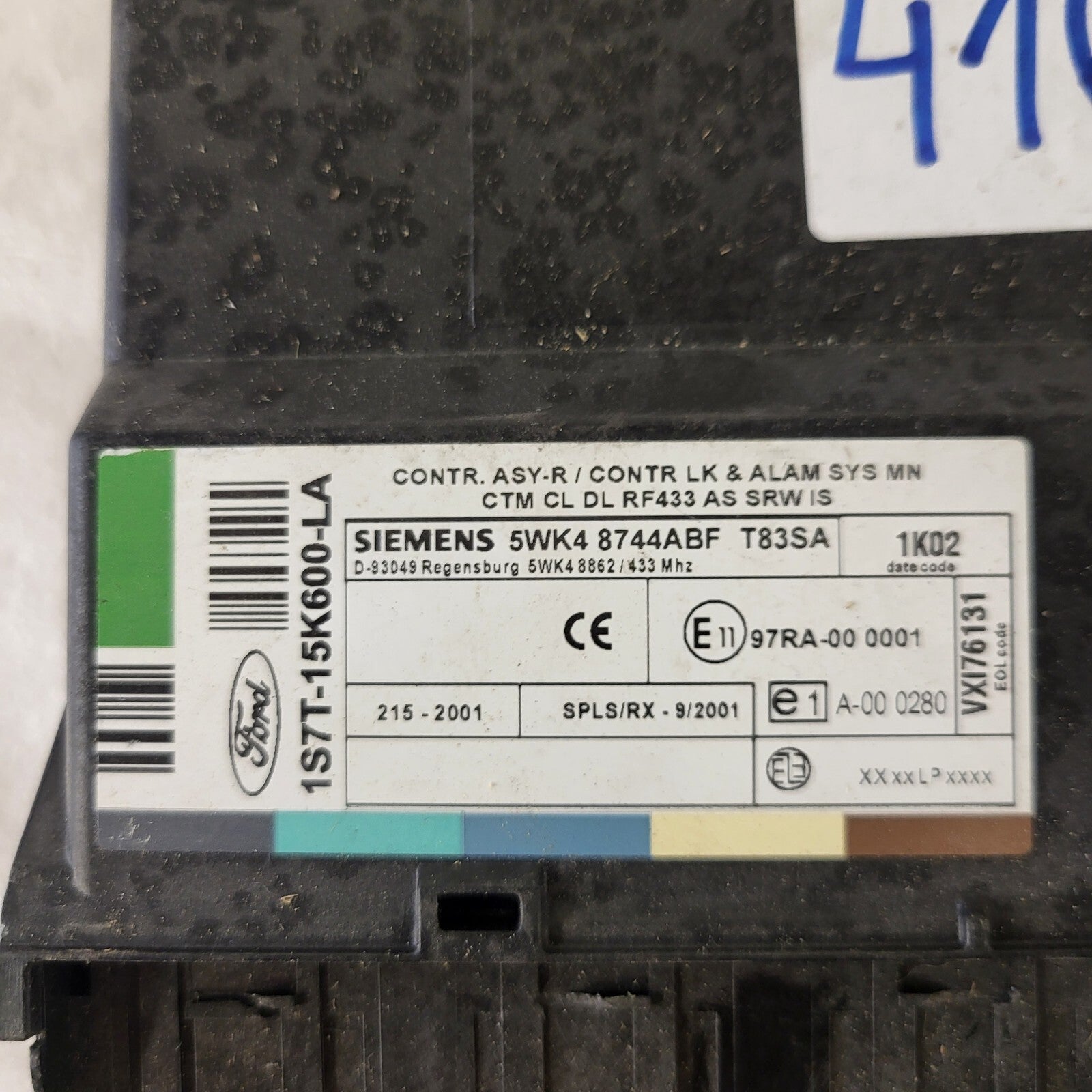 FORD MONDEO COMFORT MODULE ECU / 1S7T-15K600-LA / 5WK4 8744ABF / T83SA / 5WK4874