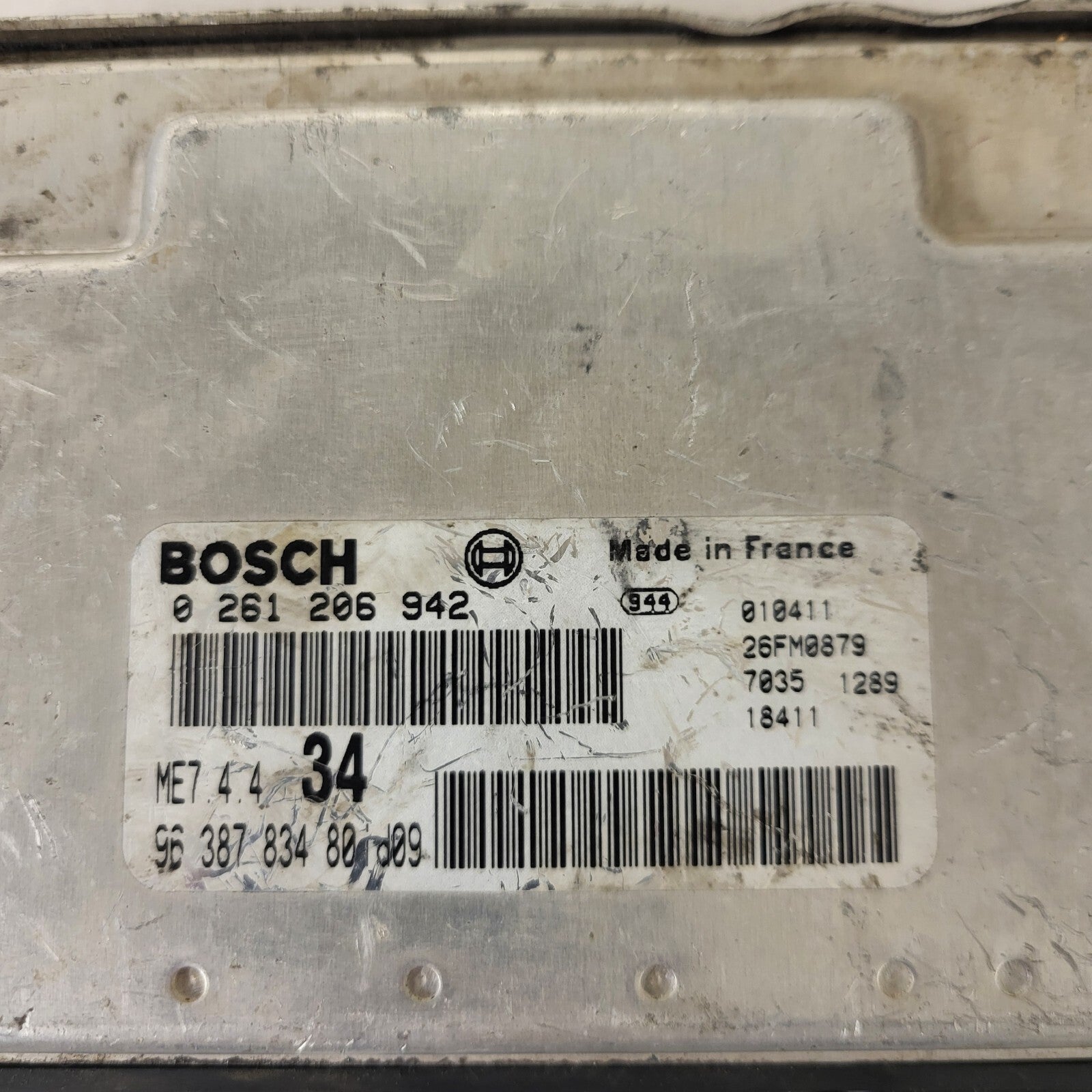 PEUGEOT CITROEN ECU / 0261206942 / 9638783480 / ME7.4.4. / BOSCH