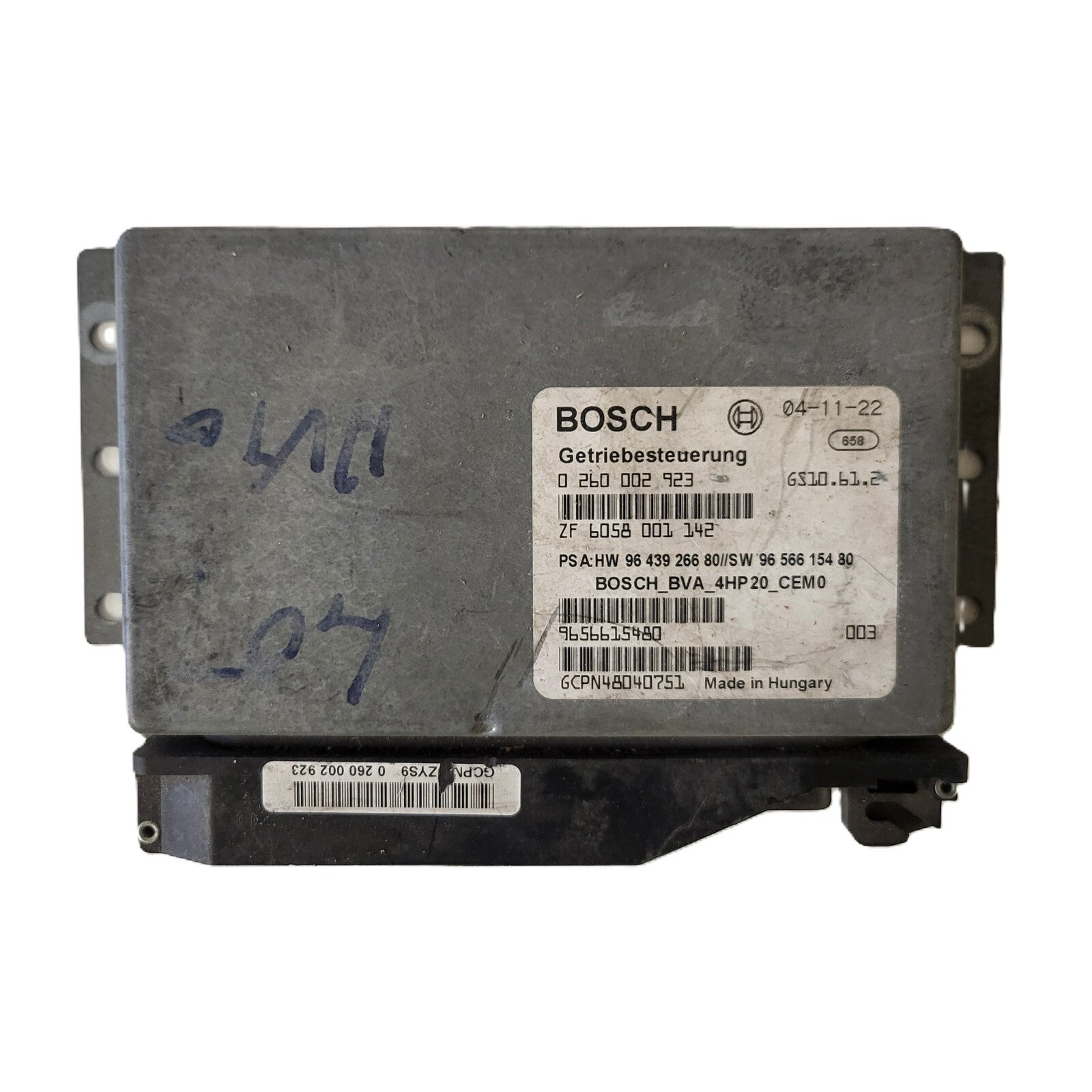 PEUGEOT 407 2.0 HDI ECU / 0260002923 / ZF6058001142 / BOSCH 