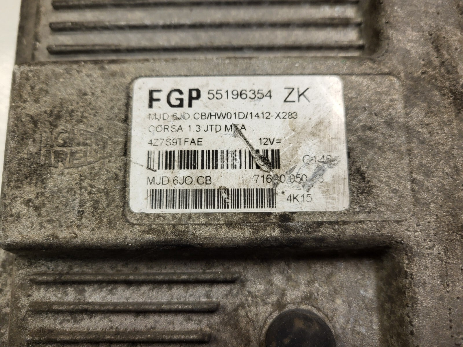OPEL CORSA ECU / 55196354 / MJD 6JO.CB / HW01D / 71600.050.03 / MAGNETI MARELLI