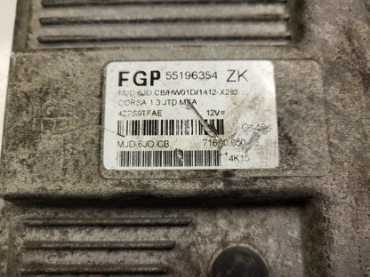 OPEL CORSA ECU / 55196354 / MJD 6JO.CB / HW01D / 71600.050.03 / MAGNETI MARELLI