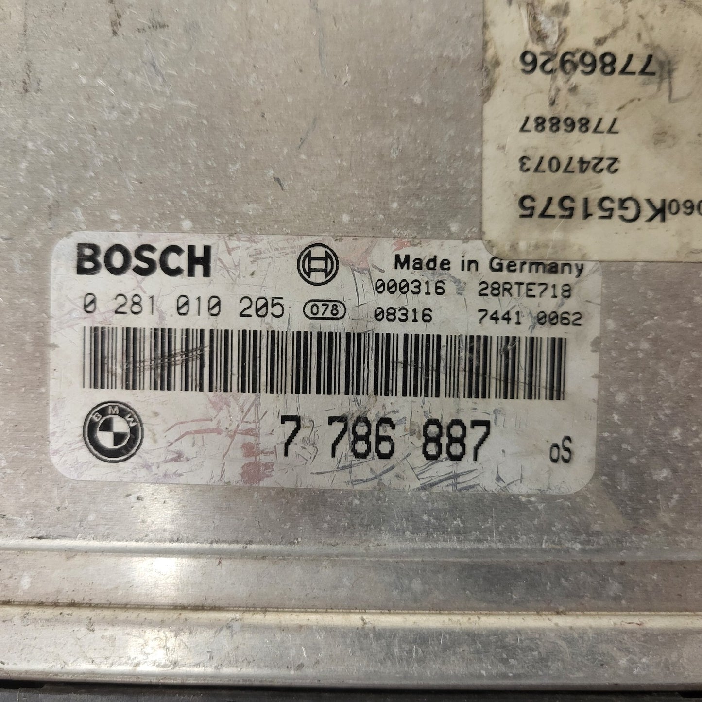 BMW E46 ECU / 0281010205 / 7786887 / 7786926 / BOSCH