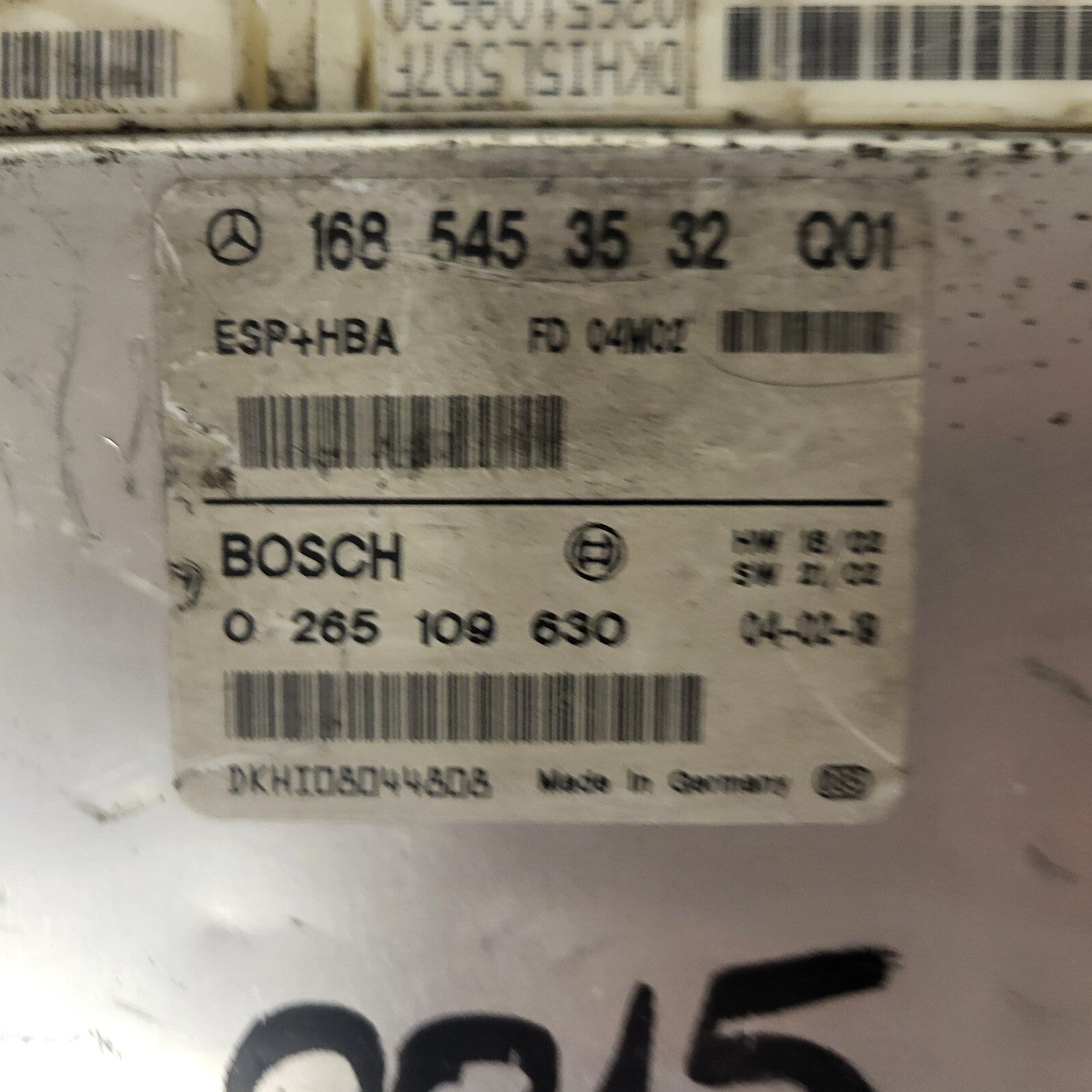 MERCEDES-BENZ A CLASS W168 ESP ECU / 1685453532 / 0265109630 / BOSCH ESP+HBA