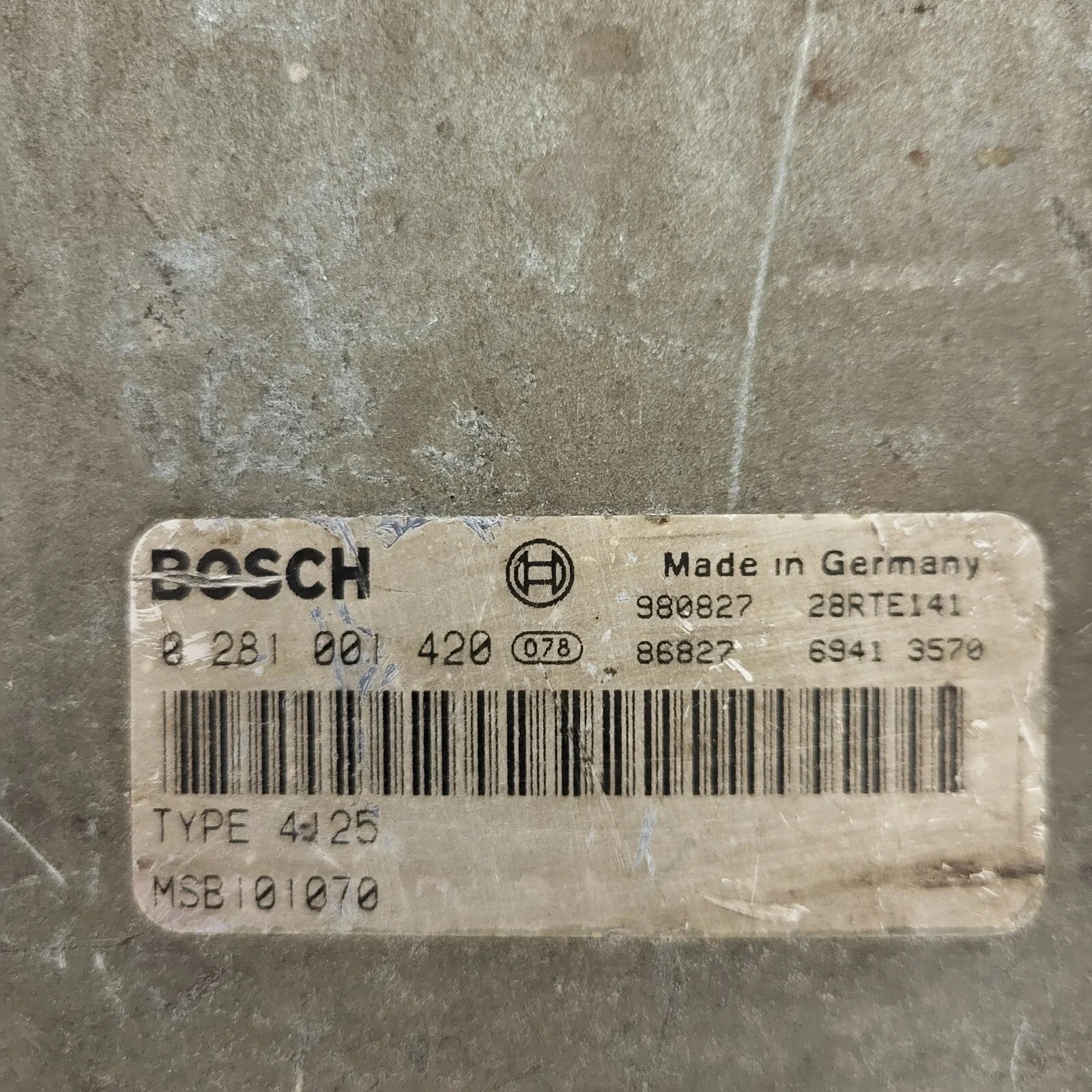 LAND ROVER FREELANDER ECU / 0281001420 / TYPE 4125 / MSB101070 / BOSCH