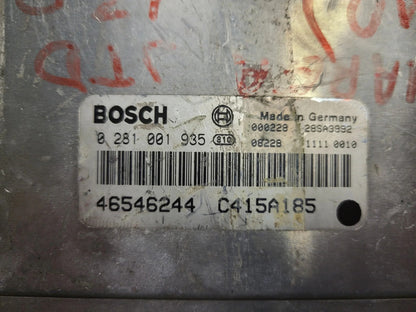 FIAT MAREA ECU / 0281001935 / 46546244 / C415A185 / BOSCH