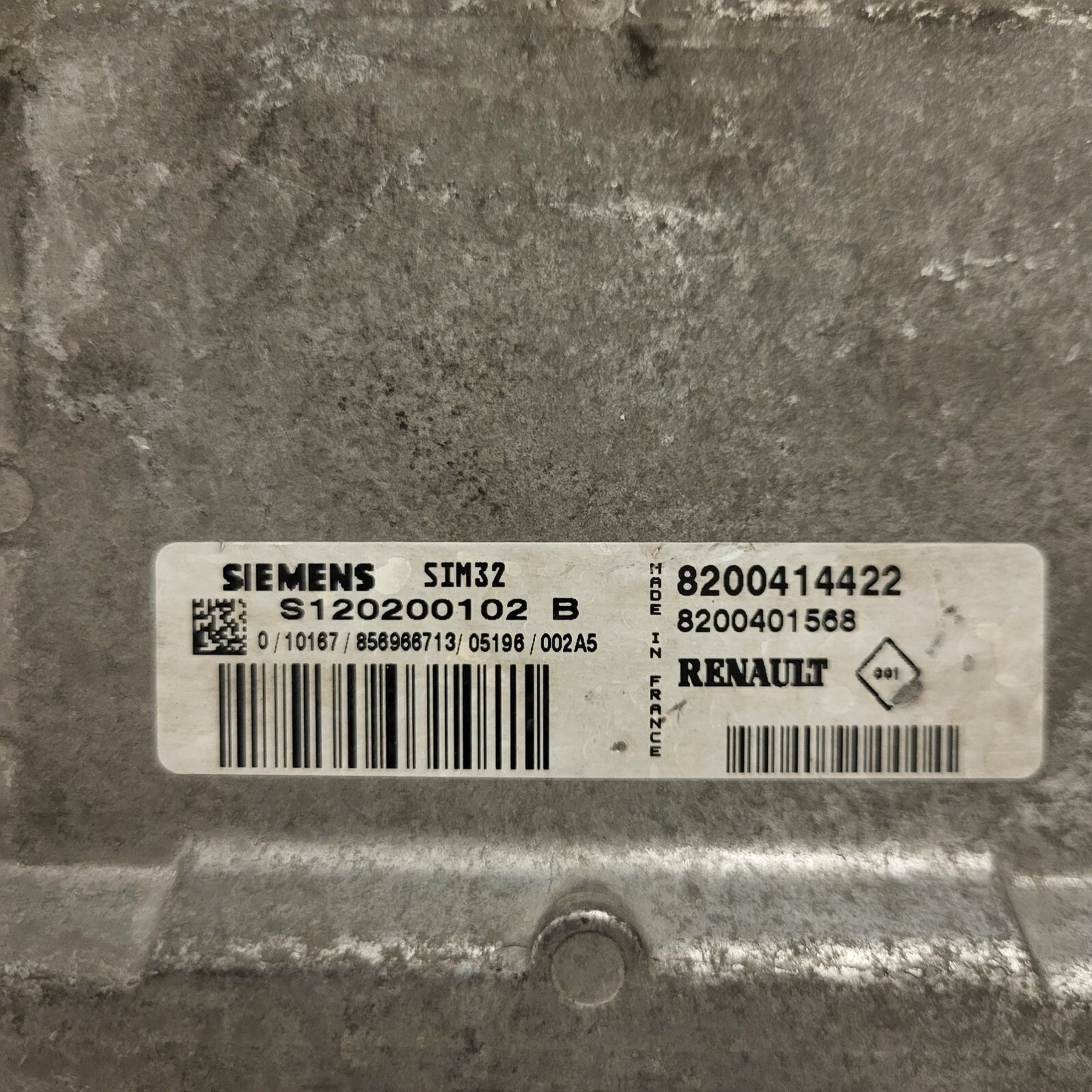 RENAULT MODUS ECU / S120200102 / S120200102B / SIM 32 / 8200414422 / 8200401568 