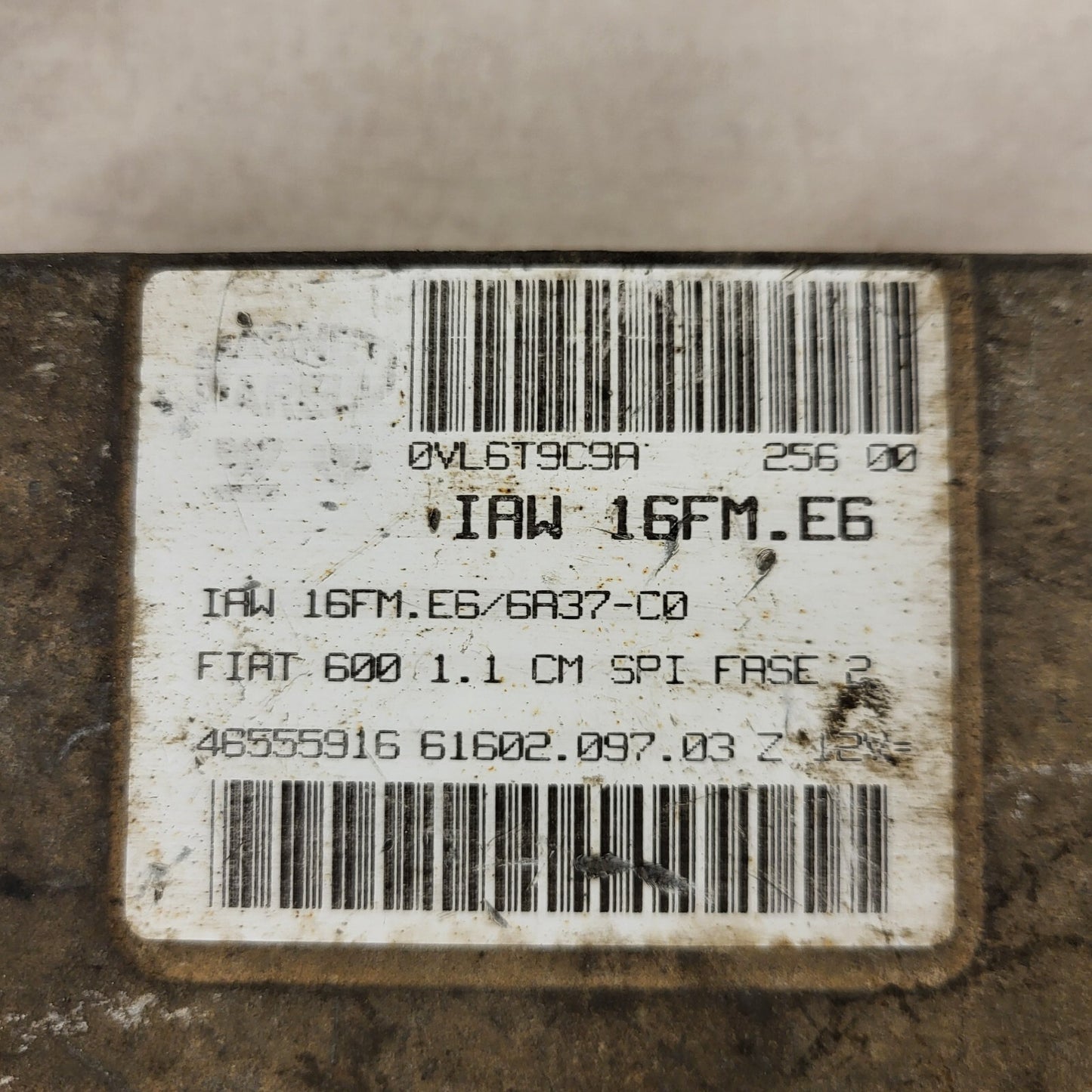 FIAT 600 1.1 ECU / IAW 16FM.E6 / 46555916 / 61602.097.03 / MAGNETI MARELLI