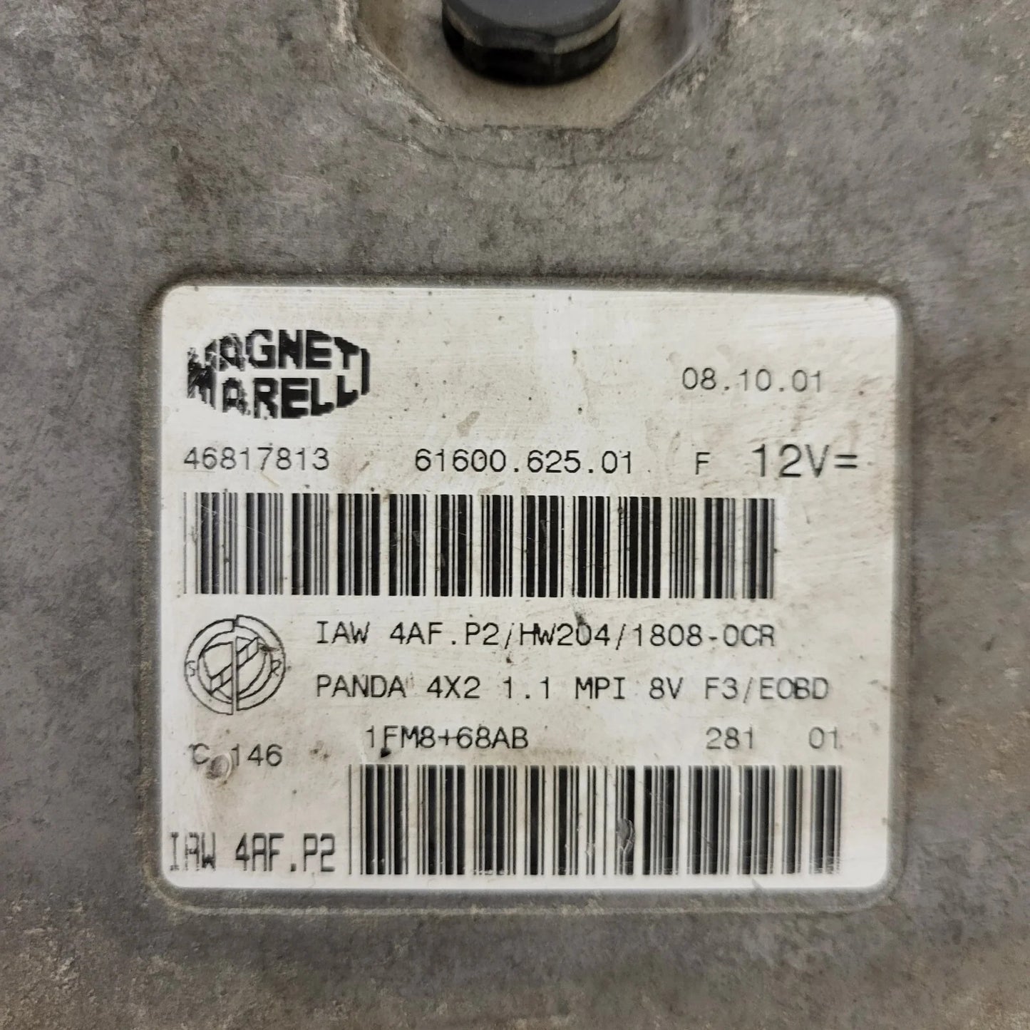 FIAT PANDA 1.1 ECU / 46817813 / IAW 4AF.P2 / 61600.625.01 / MAGNETI MARELLI