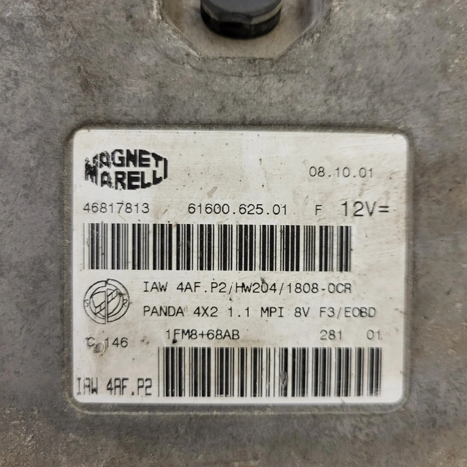 FIAT PANDA 1.1 ECU / 46817813 / IAW 4AF.P2 / 61600.625.01 / MAGNETI MARELLI