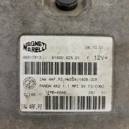 FIAT PANDA 1.1 ECU / 46817813 / IAW 4AF.P2 / 61600.625.01 / MAGNETI MARELLI