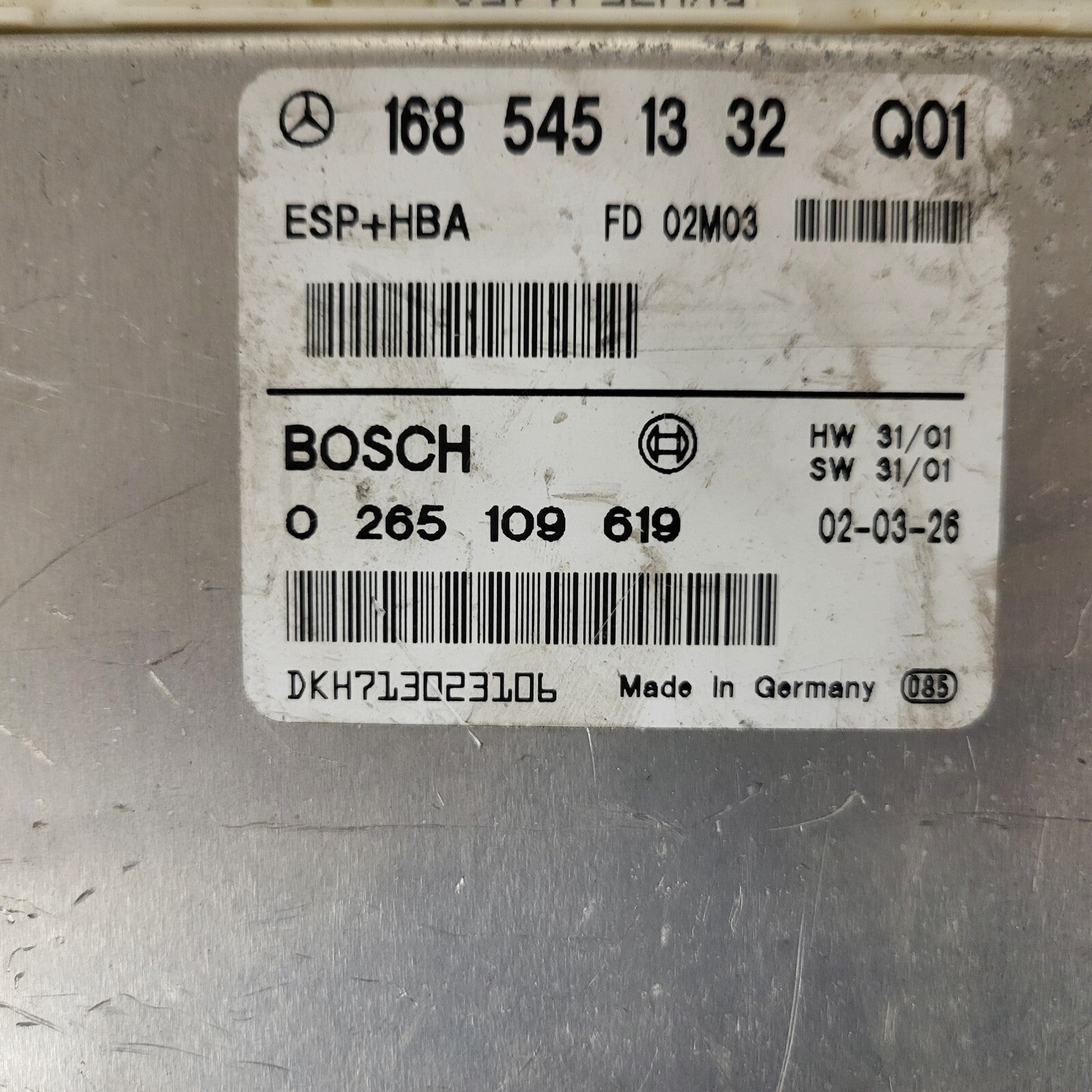 MERCDES BENZ ECU / 1685451332 / 0265109619 / BOSCH / ESP HBA