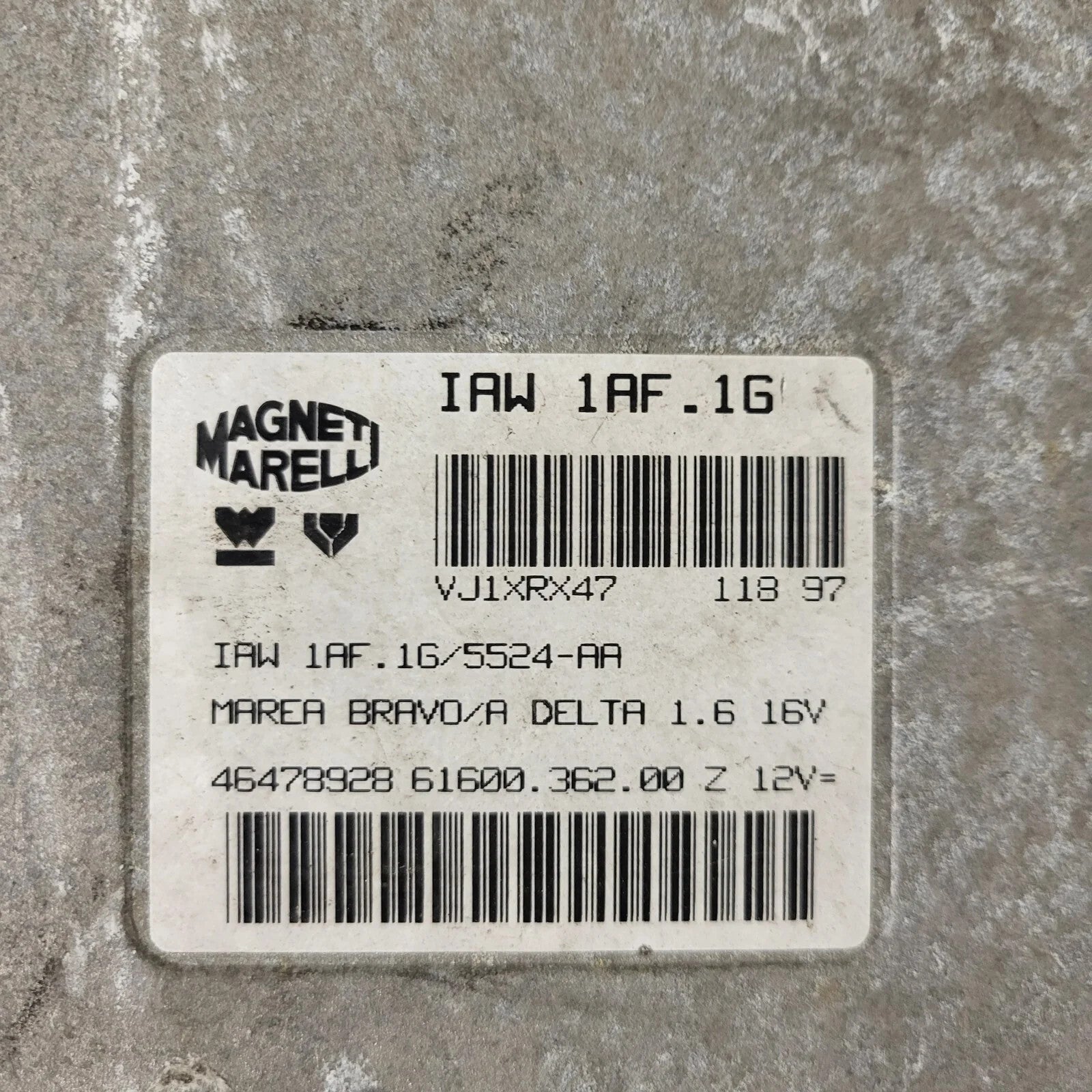 FIAT BRAVO ECU / 1AF.1G / 46478928 / 61600.362.00 / MAGNETI MARELLI