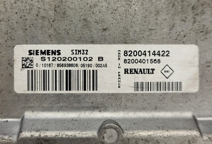 Renault Modus ECU / S120200102B / 8200414422 / 8200401568 / S120200102 / SIM32