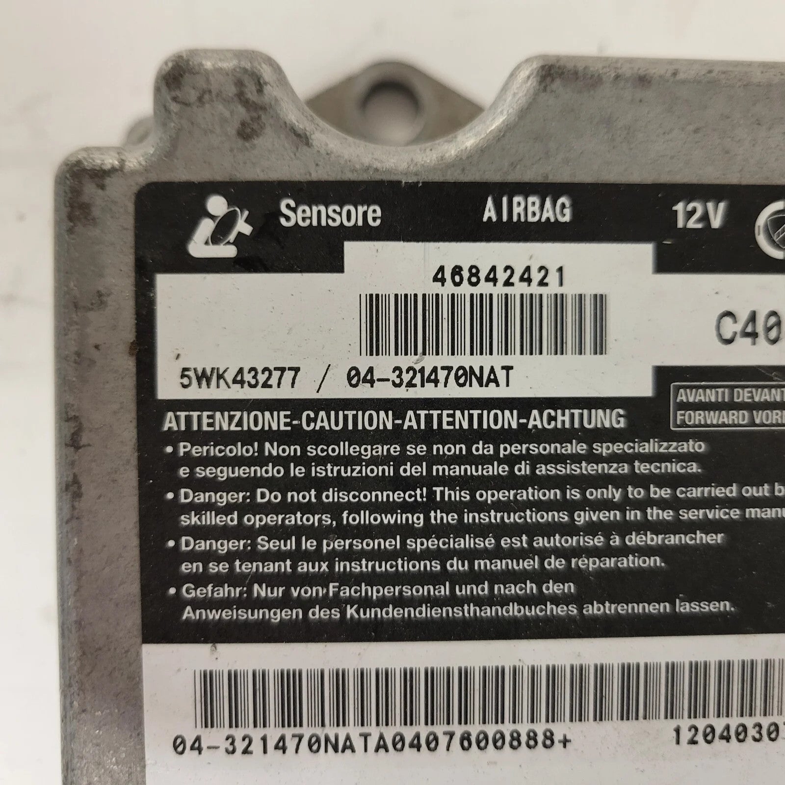 ALFA ROMEO 147 AIRBAG ECU / 46842421 / 5WK43277