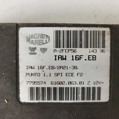 Fiat Punto 1.1 ECU / IAW 16F.EB / 7795574 / 61602.063.01 / MAGNETI MARELLI