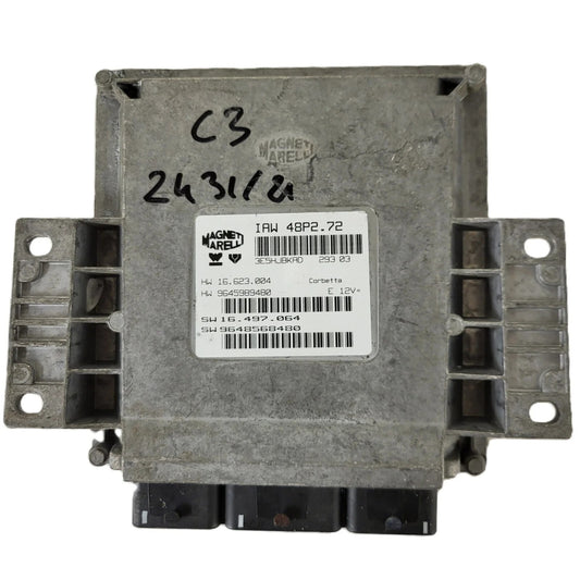 PEUGEOT CITROEN ECU / IAW 48P2.72 / SW 9648568480 / HW 9645989480 / MAGNETI MARE