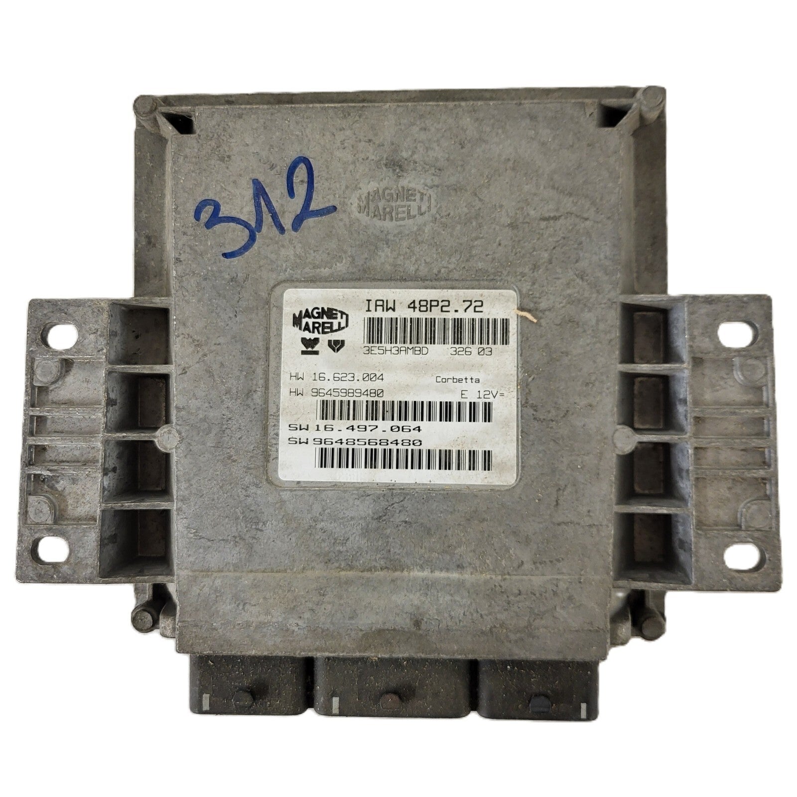 PEUGEOT CITROEN ECU / IAW 48P2.72 / SW 9648568480 / HW 9645989480 / MAGNETI MARE