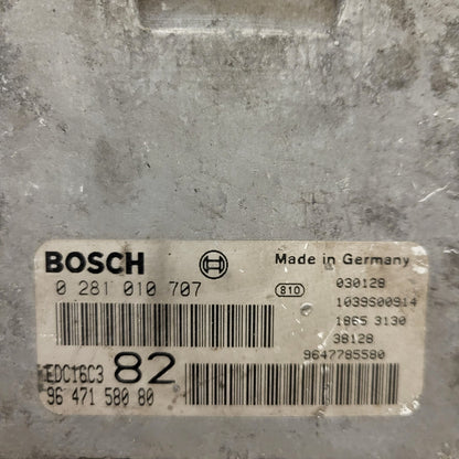 PEUGEOT CITROEN ECU / 0281010707 / 9647158080 / 9647785580 / EDC16C3 / BOSCH