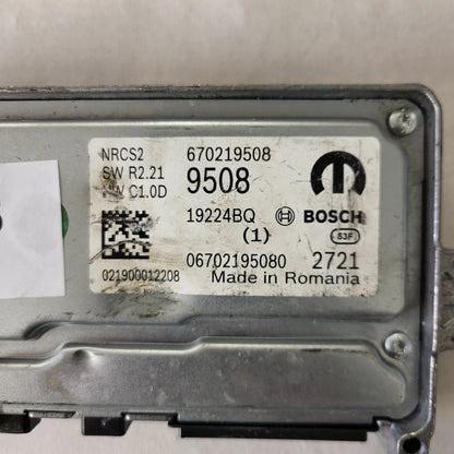 FIAT ALFA MODULE ECU / NRCS2 / 670219508 / 19224BQ / SW R2.21 / HW C1.0D / BOSCH