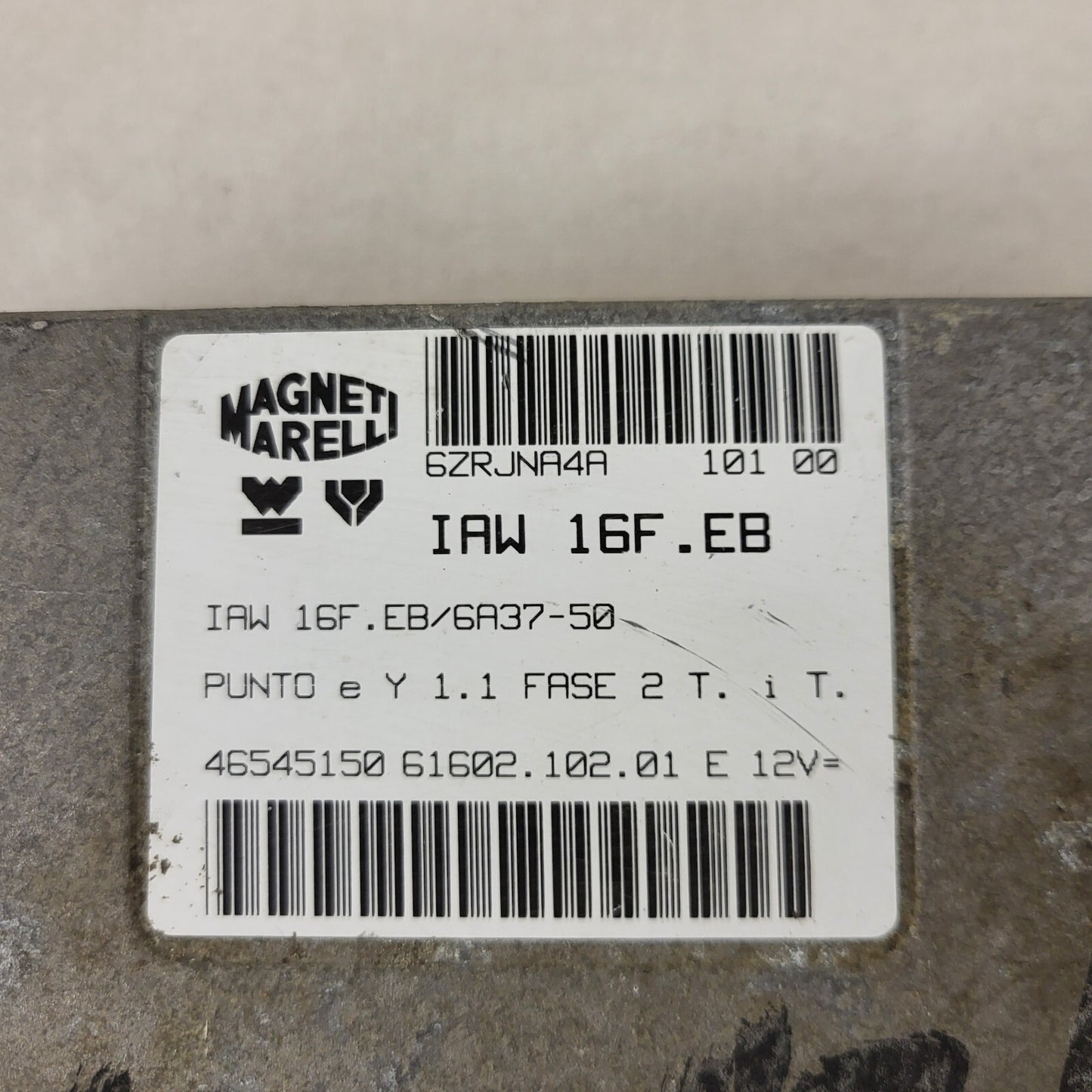 FIAT PUNTO LANCIA Y ECU / IAW 16F.EB / 46545150 / 61602.102.01 / MAGNETI MARELLI